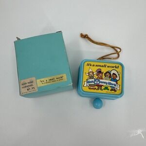 Vtg Walt Disney World Music Box Its A Small World String Japan Disney Ornament